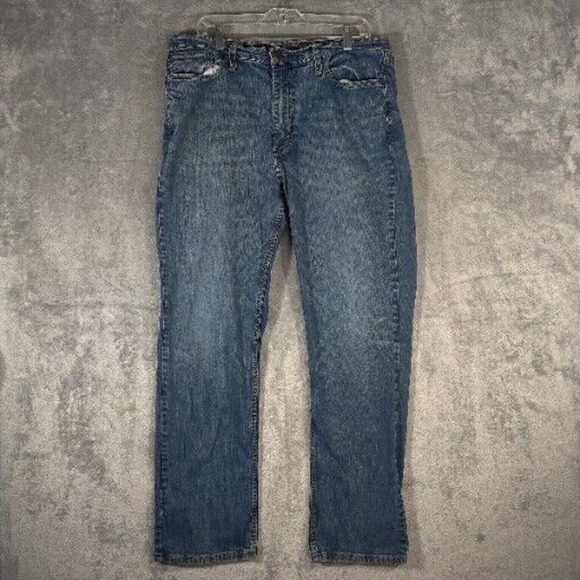 Levis Jeans Mens Size 38x32 Blue 514 Adult Classic‎ Straight Fit Cotton Blend - Picture 1 of 9